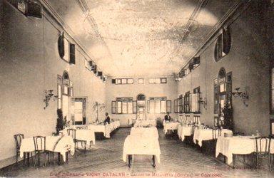 POSTAL PV09835: Comedor del Gran Balneario Vichy Catalan