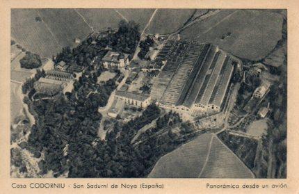 POSTAL PV09810: Casa Codorniu San Sadurni de Noya panoramica desde un avion