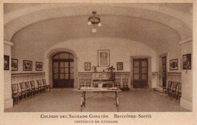 POSTAL PV09803: Vestibulo del Colegio del Sagrado Corazon, Barcelona