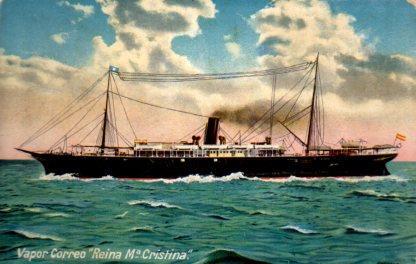 POSTAL PV09979: Vapor correo Reina Maria Cristina