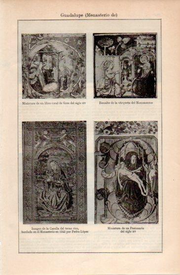 LAMINA V40101: Miniaturas y esmaltes del Monasterio de Guadalupe