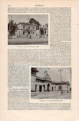 LAMINA V40123: Instituto Nacional de vacuna en Guatemala