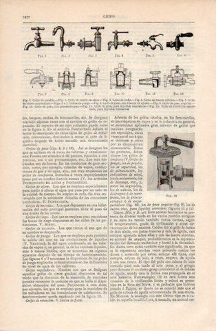 LAMINA V40073: Tipos de grifos