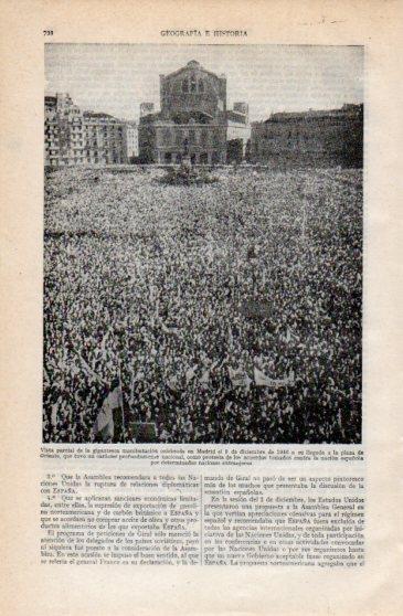 LAMINA V40247: Manifestacion en Madrid el 9 de diciembre de 1946