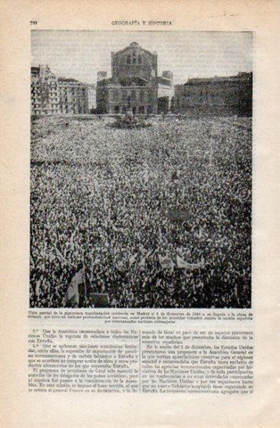 LAMINA V40247: Manifestacion en Madrid el 9 de diciembre de 1946
