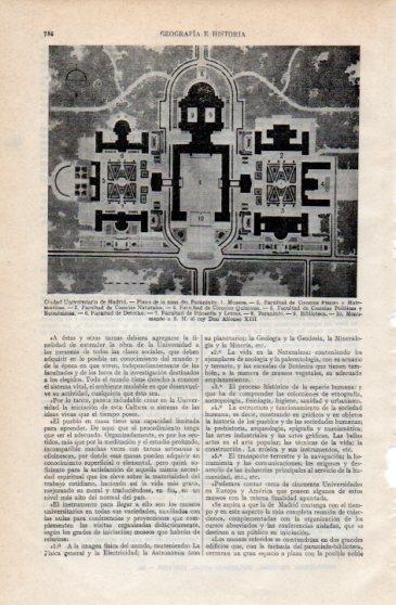 LAMINA V40244: Plano de la Zona del Paraninfo, Ciudad Universitaria de Madrid