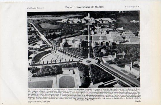 LAMINA V40240: Vista aerea Ciudad Universitaria de Madrid