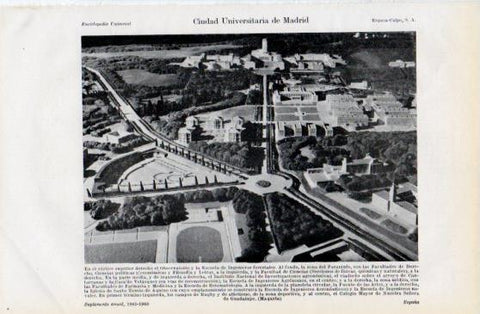LAMINA V40240: Vista aerea Ciudad Universitaria de Madrid