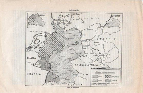 LAMINA V40237: Mapa de las fronteras de Alemania en 19397