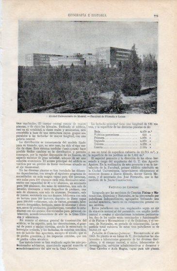 LAMINA V40235: Facultad de Filosofia y Letras Universidad de Madrid
