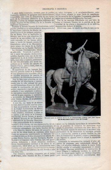 LAMINA V40233: Estudio para estatua ecuestre de Franco por Jose Capuz