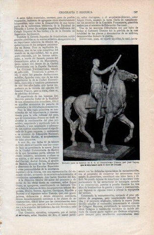LAMINA V40233: Estudio para estatua ecuestre de Franco por Jose Capuz