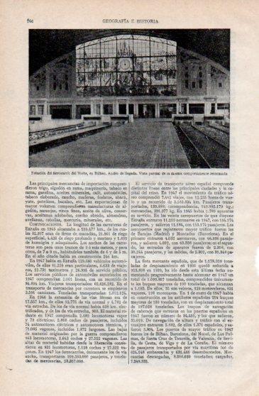 LAMINA V40230: Estacion del ferrocarril del Norte en Bilbao