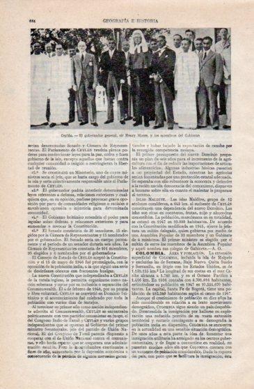 LAMINA V40223: Sir Henry Moore en Ceylan