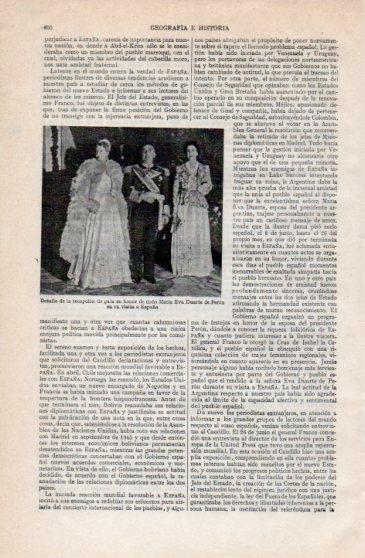 LAMINA V40248: Recepcion a Eva Duarte de Peron en España