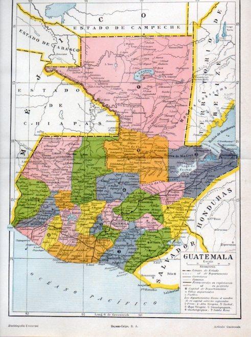 LAMINA V40272: Mapa de Guatemala