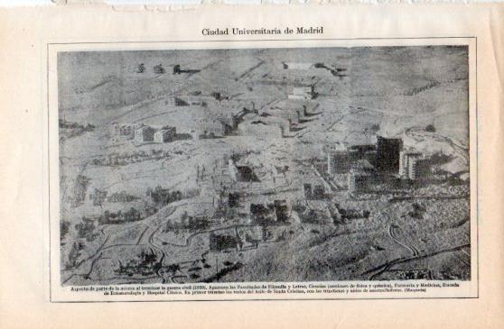 LAMINA V40176: Ciudad Universitaria de Madrid al terminar la guerra civil