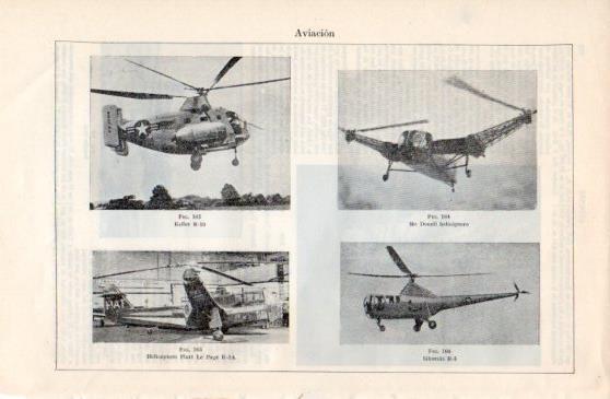 LAMINA V40172: Helicopteros Kellet r-10, Mc Donell, Platt Le Page R-1A y Sikorski R-5