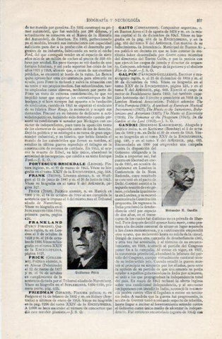 LAMINA V40184: Gandhi y Guillermo Frick