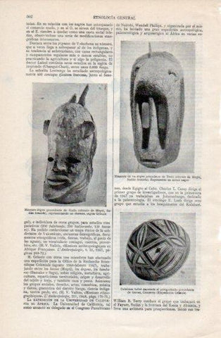 LAMINA V40207: Mascaras de los dogon, Sudan