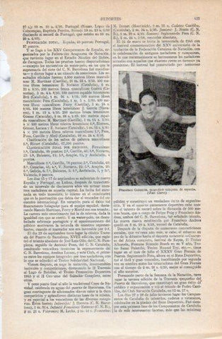 LAMINA V40203: Francisco Calamita nadador