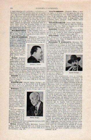 LAMINA V40187: Ignacio Zuloaga, Orville Wright y Enrique J. Wood