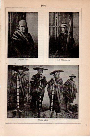 LAMINA V39850: Indios de Peru