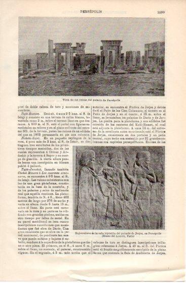 LAMINA V39856: Vistas del palacio de Persepolis