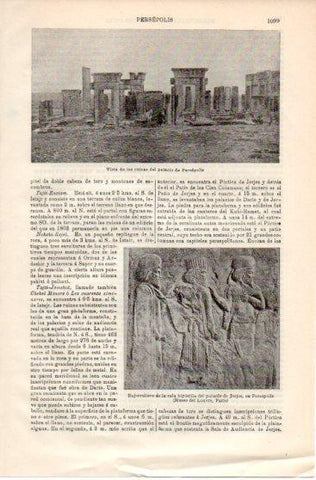 LAMINA V39856: Vistas del palacio de Persepolis