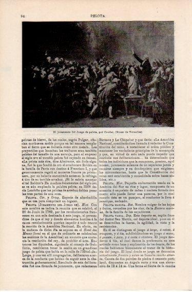 LAMINA V39763: El juramento del Juego de pelota por Couder