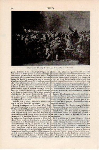 LAMINA V39763: El juramento del Juego de pelota por Couder