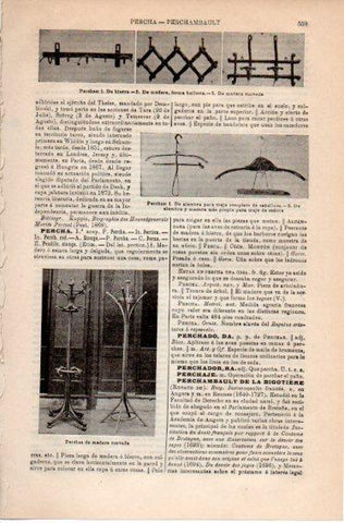LAMINA V39807: Tipos de perchas