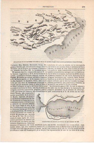 LAMINA V39792: Mapa montañas al Norde de la falla longitudinal andaluza