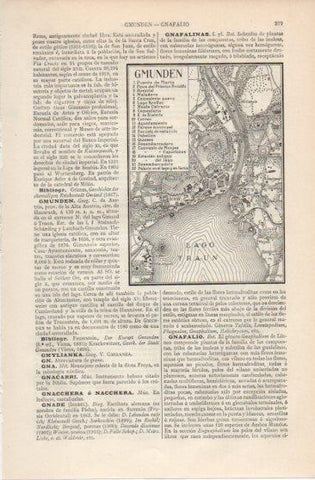 LAMINA V39968: Plano de Gmunden, Austria