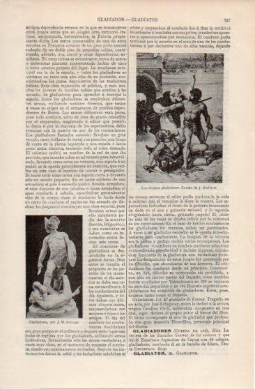 LAMINA V39961: Gladiadores por J. M. Gerome