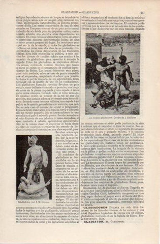 LAMINA V39961: Gladiadores por J. M. Gerome