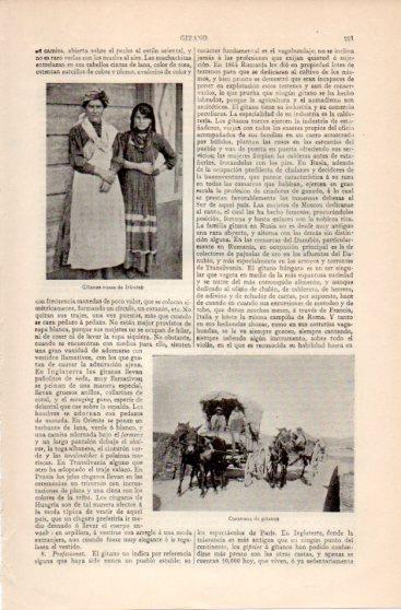 LAMINA V39955: Gitana rusa de Irkutsk y caravana de gitanos