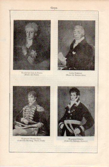 LAMINA V40010: Retratos de hombres por Goya