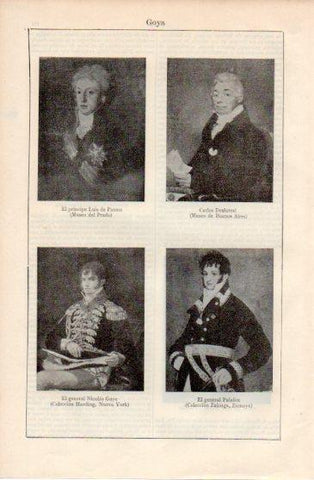 LAMINA V40010: Retratos de hombres por Goya