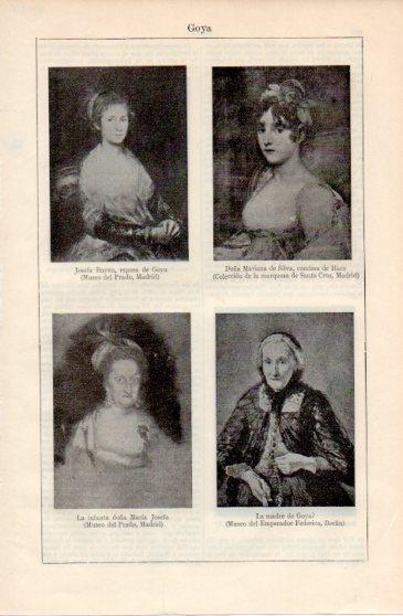 LAMINA V40009: Retratos de mujeres por Goya