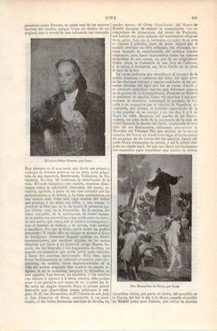 LAMINA V40003: El torero Pedro Romero por Goya