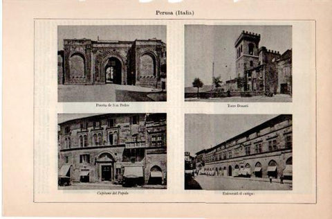 LAMINA V39893: Edificios en Perusa, Italia