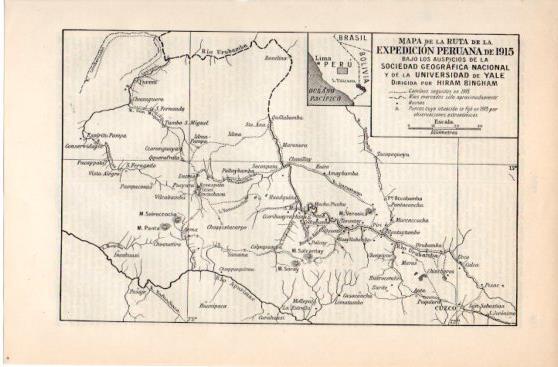 LAMINA V39892: Mapa de la ruta de la Expedicion Peruana de 1915