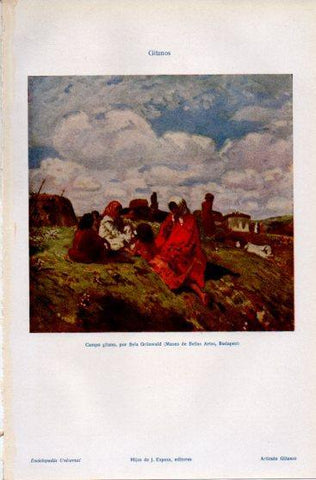 LAMINA V39945: Campo gitano por Bela Grunwald