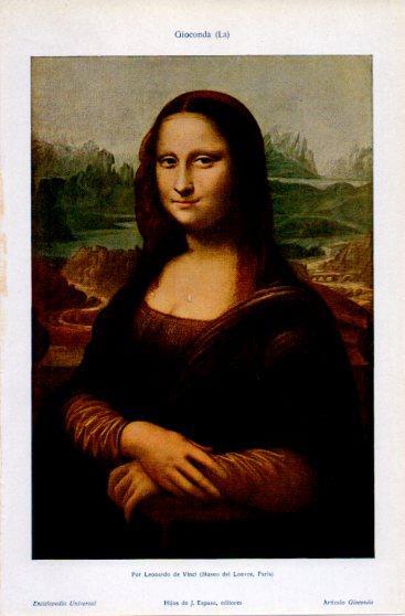 LAMINA V39944: La Gioconda por Leonardo  Da Vinci