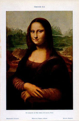 LAMINA V39944: La Gioconda por Leonardo  Da Vinci