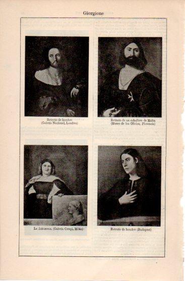 LAMINA V39942: Retratos por Giorgione