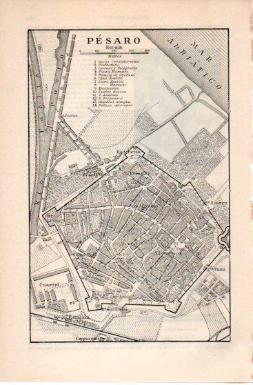 LAMINA V39936: Plano de Pesaro