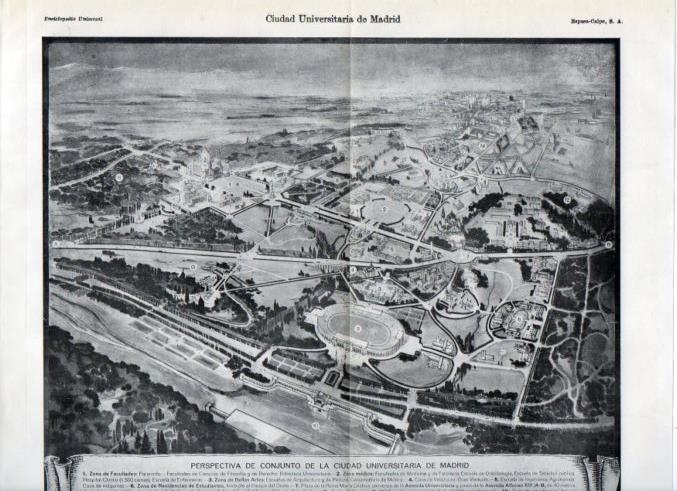 LAMINA V40281: Perspectiva de conjunto de la Ciudad Universitaria de Madrid