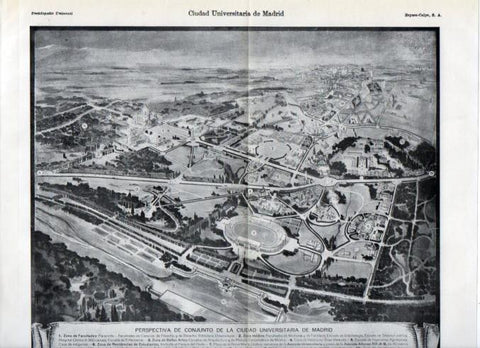 LAMINA V40281: Perspectiva de conjunto de la Ciudad Universitaria de Madrid